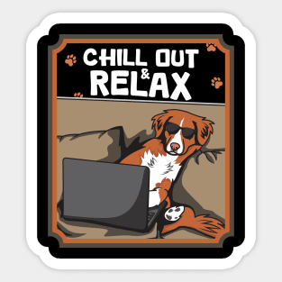 Chilling Toller Watching Movies Sticker